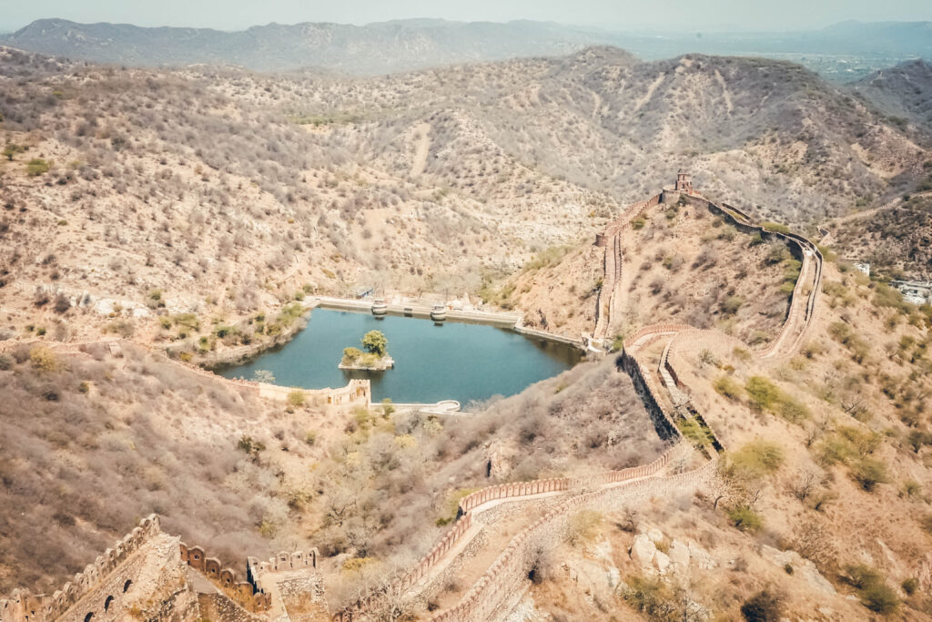 Muraille de Jaipur au Rajasthan en Inde