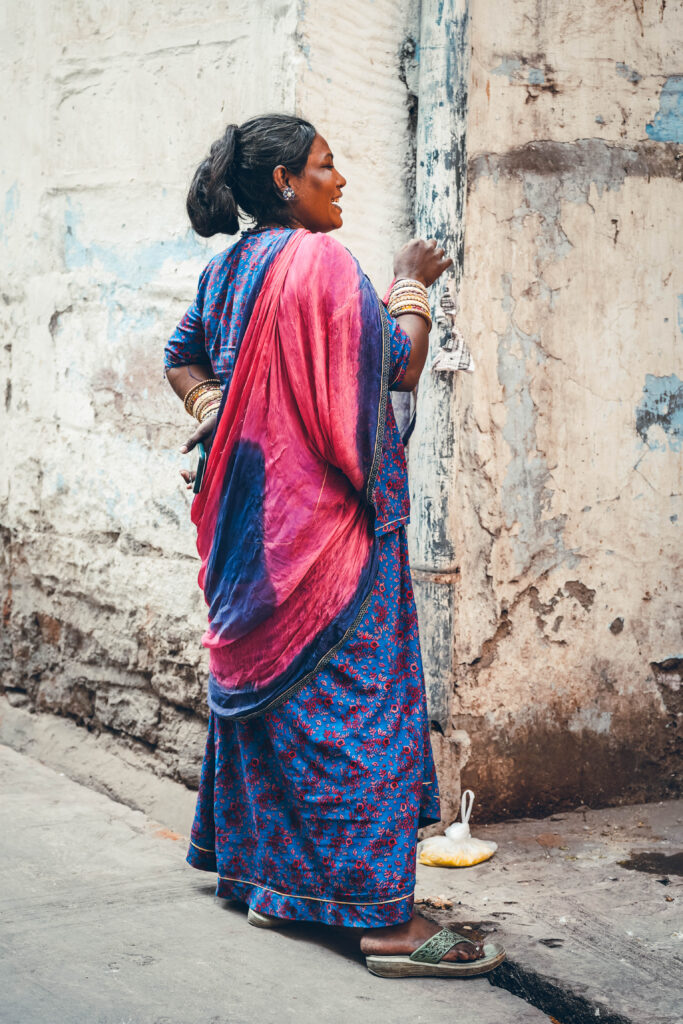 Portrait d'une femme à Jodhpur dans le Rajasthan en Inde