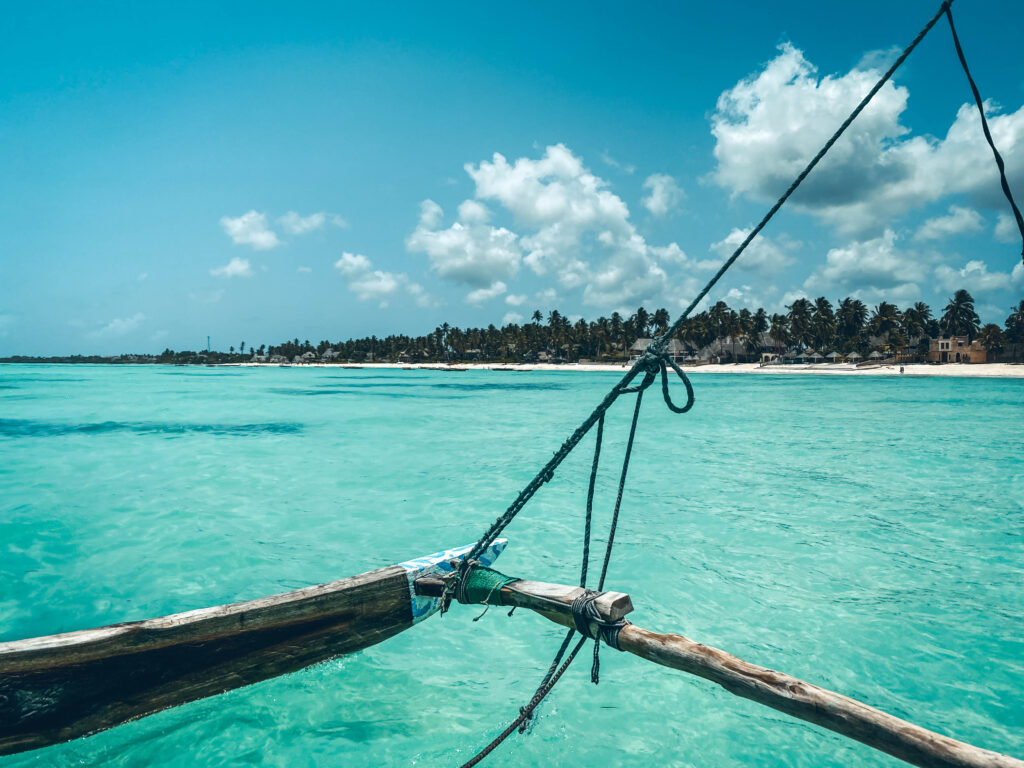 Plage paradisiaque de Zanzibar