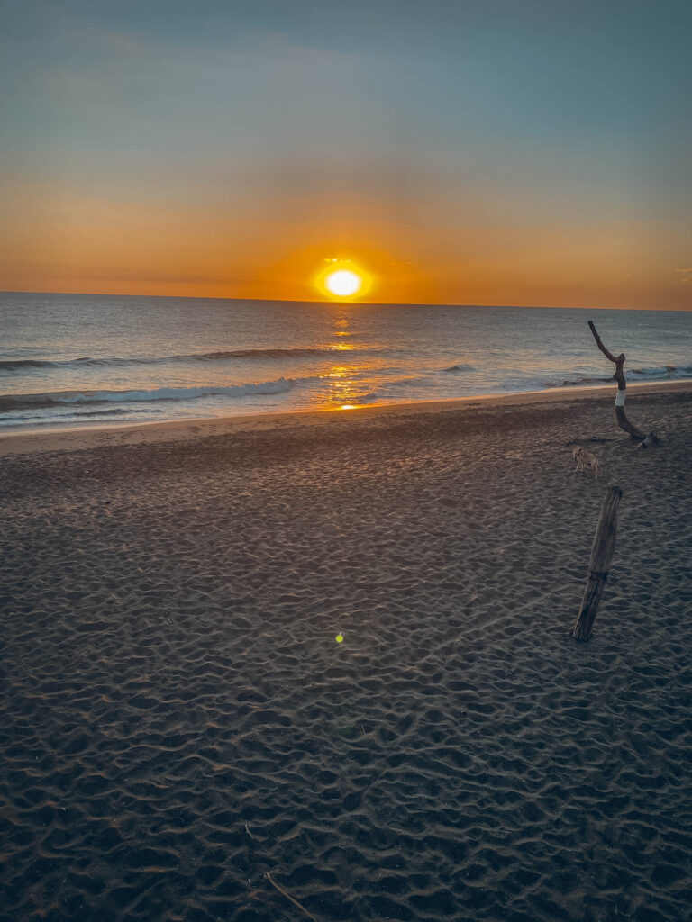 Coucher de soleil à Las Penitas, Nicaragua