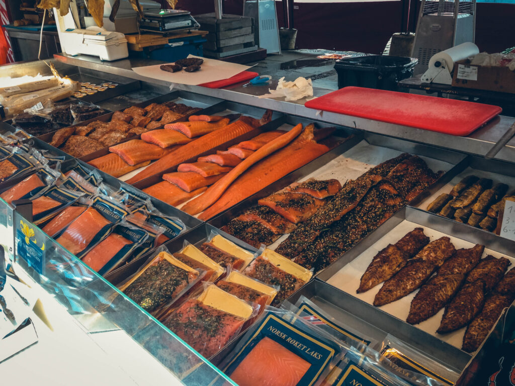 Marché aux poissons Bergen, Norvège